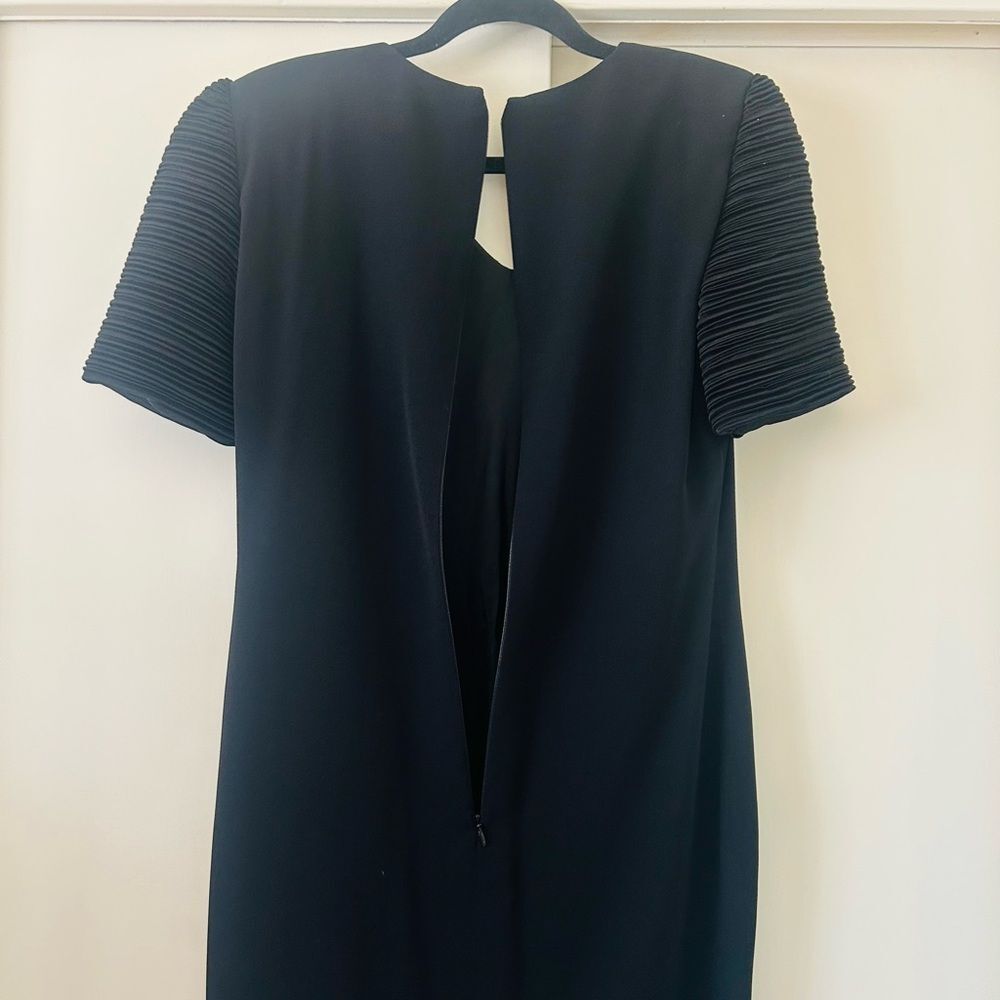Carolina Herrera Vintage Black Cocktail Short Sleeved Sheath Dress Size 6 - Picture 4 of 7